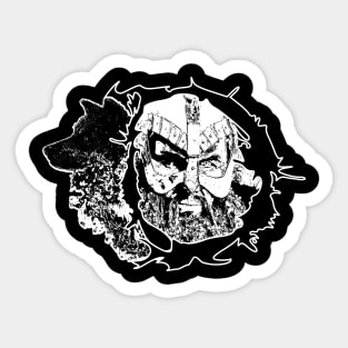 Odin and Wolf Sticker